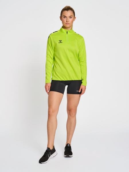 Damen Half Zip Sweat Hummel Core XK - Lime